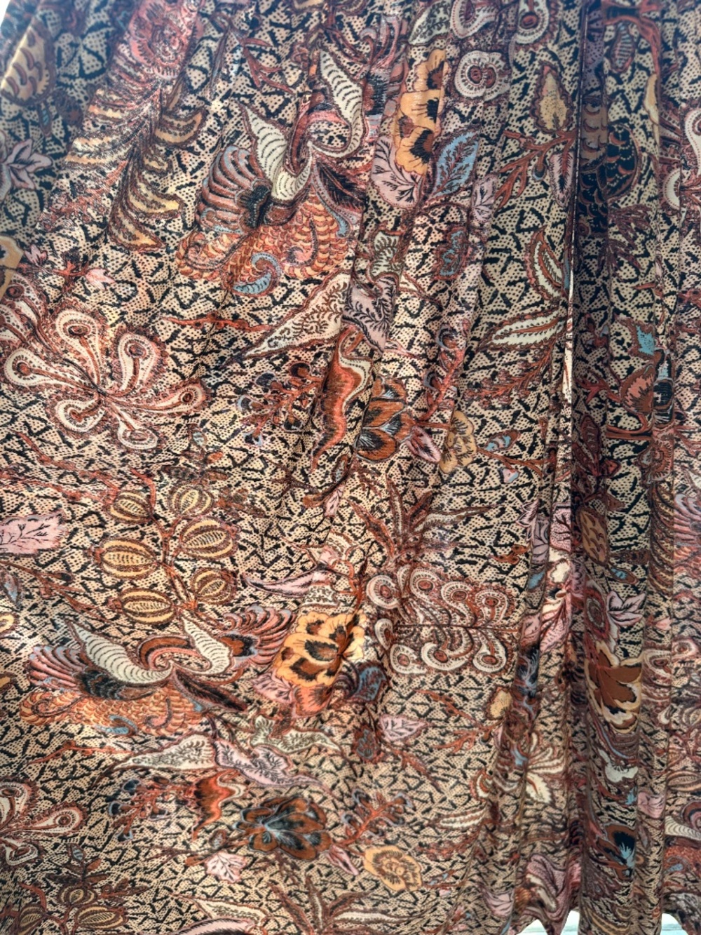 Ulla Johnson Ruched Strapless Silk Blend Midi Dress | Boho Floral Print | Size X - Picture 2 of 4